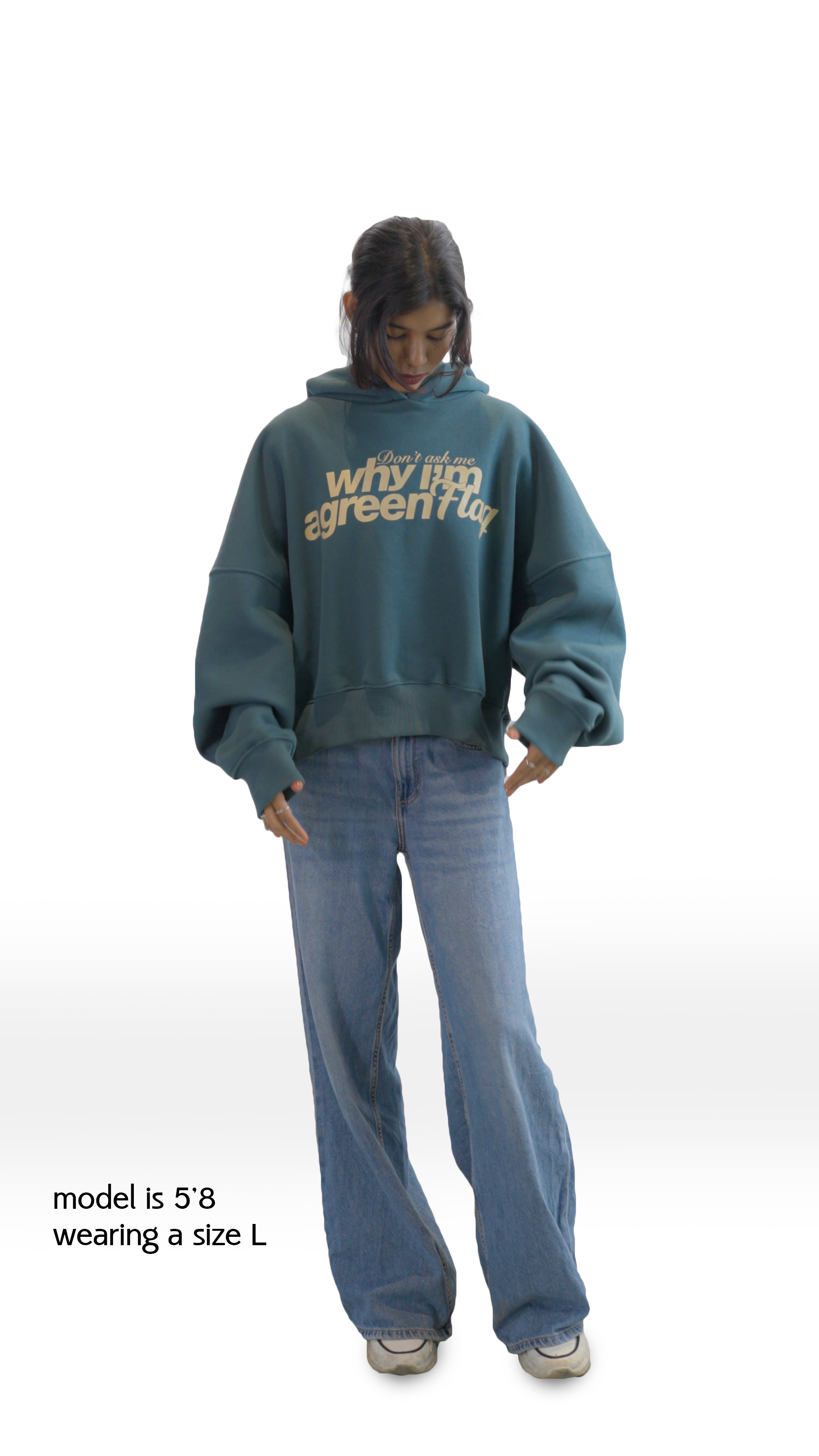 Don’t Ask Me Why I’m a Green Flag Cropped Hoodie - Classic Unisex Fit