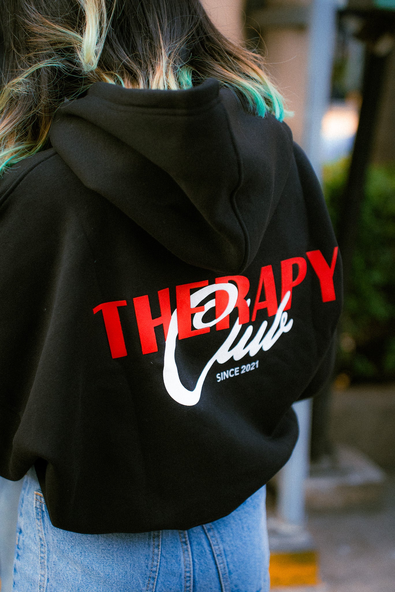 Therapy Club Cropped Hoodie