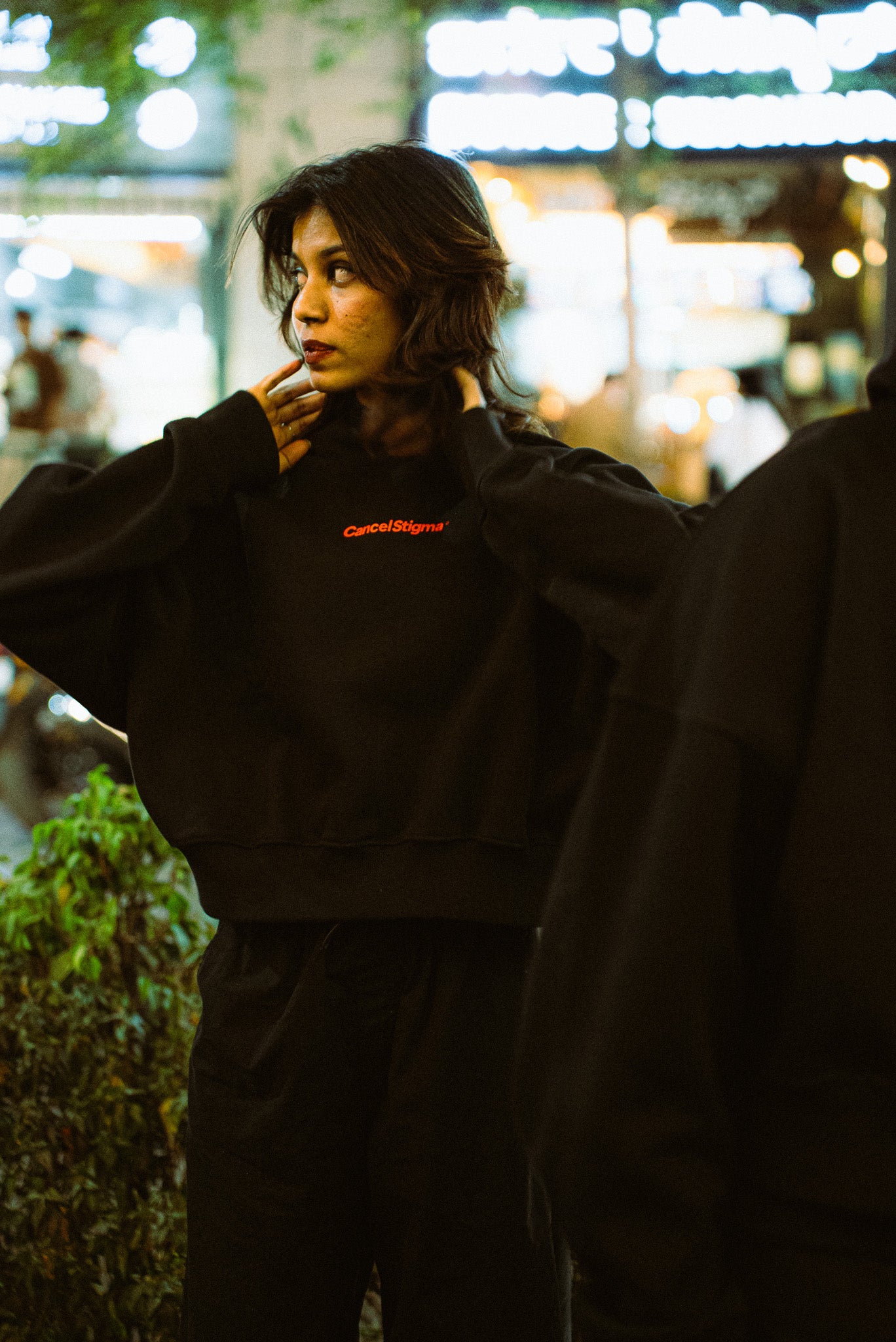 Therapy Club Cropped Hoodie
