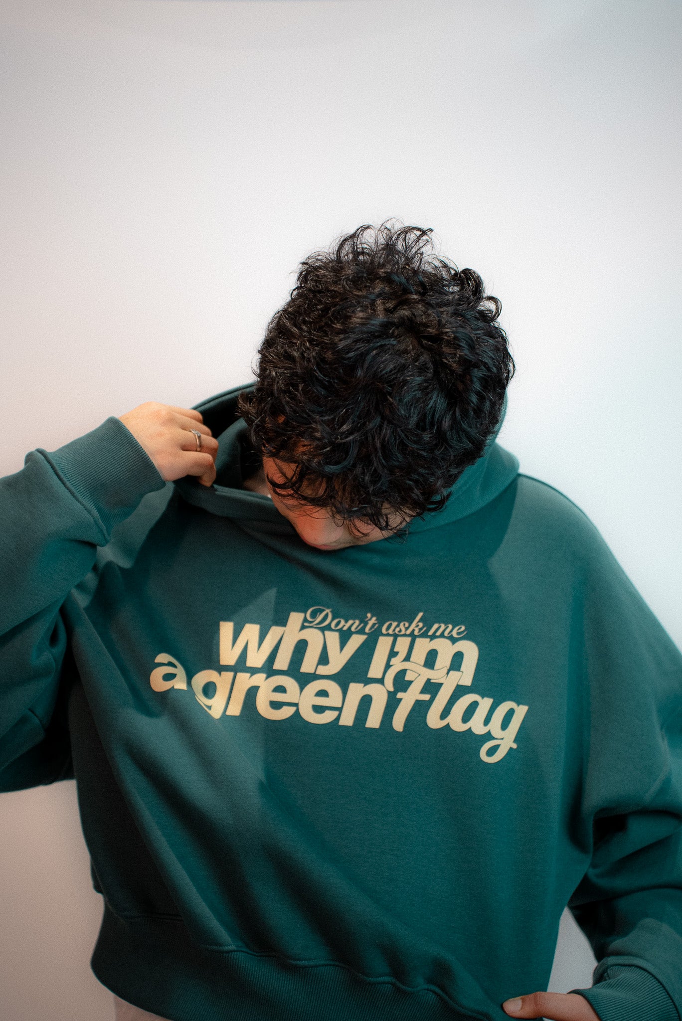 Don’t Ask Me Why I’m a Green Flag Cropped Hoodie - Classic Unisex Fit